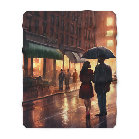 Fall Edition city by Deepwood.life Sherpa Fleece Blanket