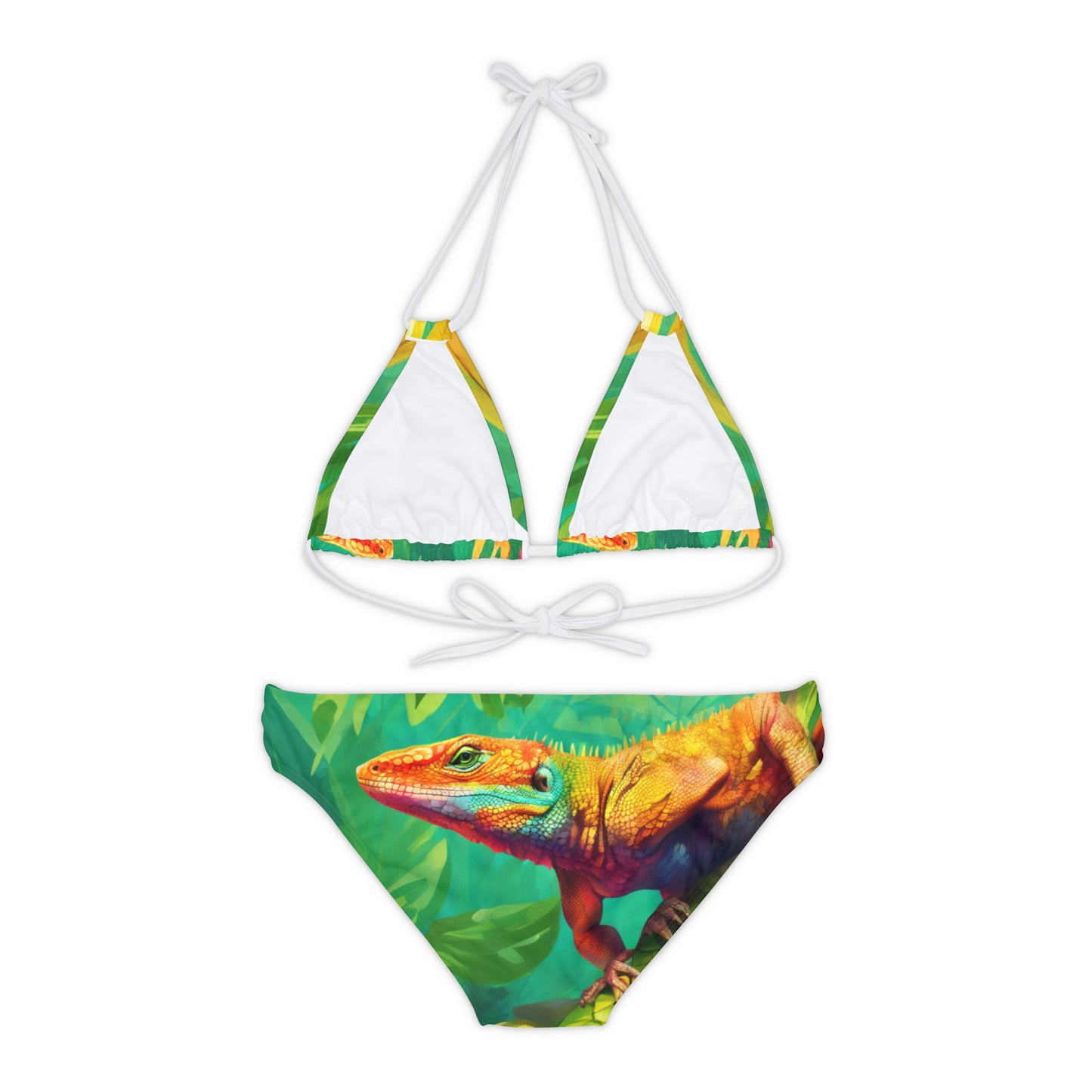 Brazilian edition by Deepwood.life Strappy Bikini Set (AOP)