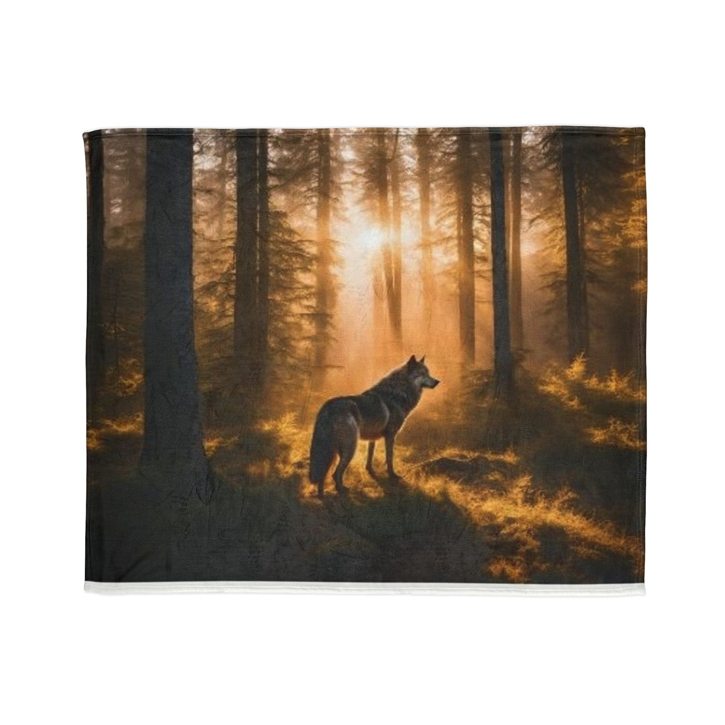 Wolf edition by Deepwood.life Soft Polyester Blanket