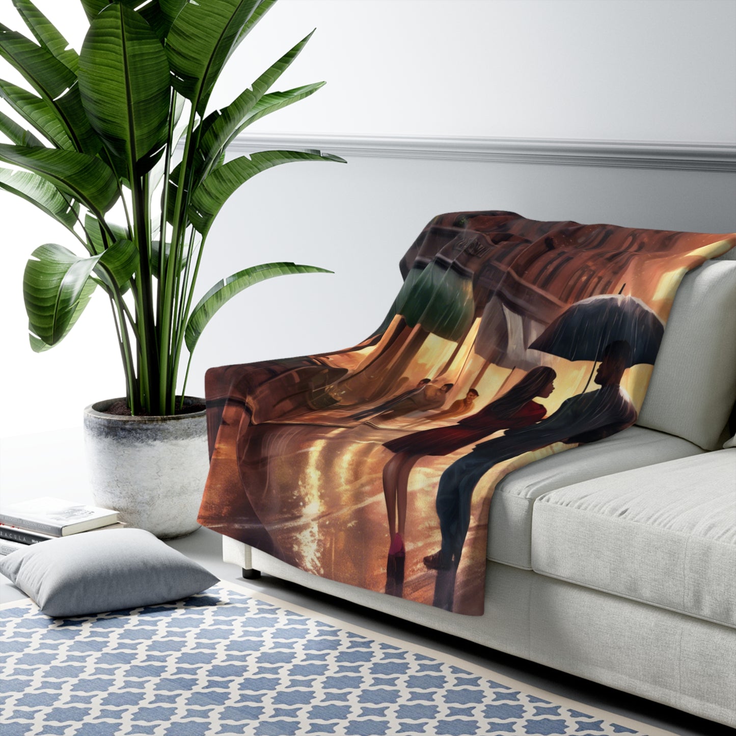 Fall Edition city by Deepwood.life Sherpa Fleece Blanket