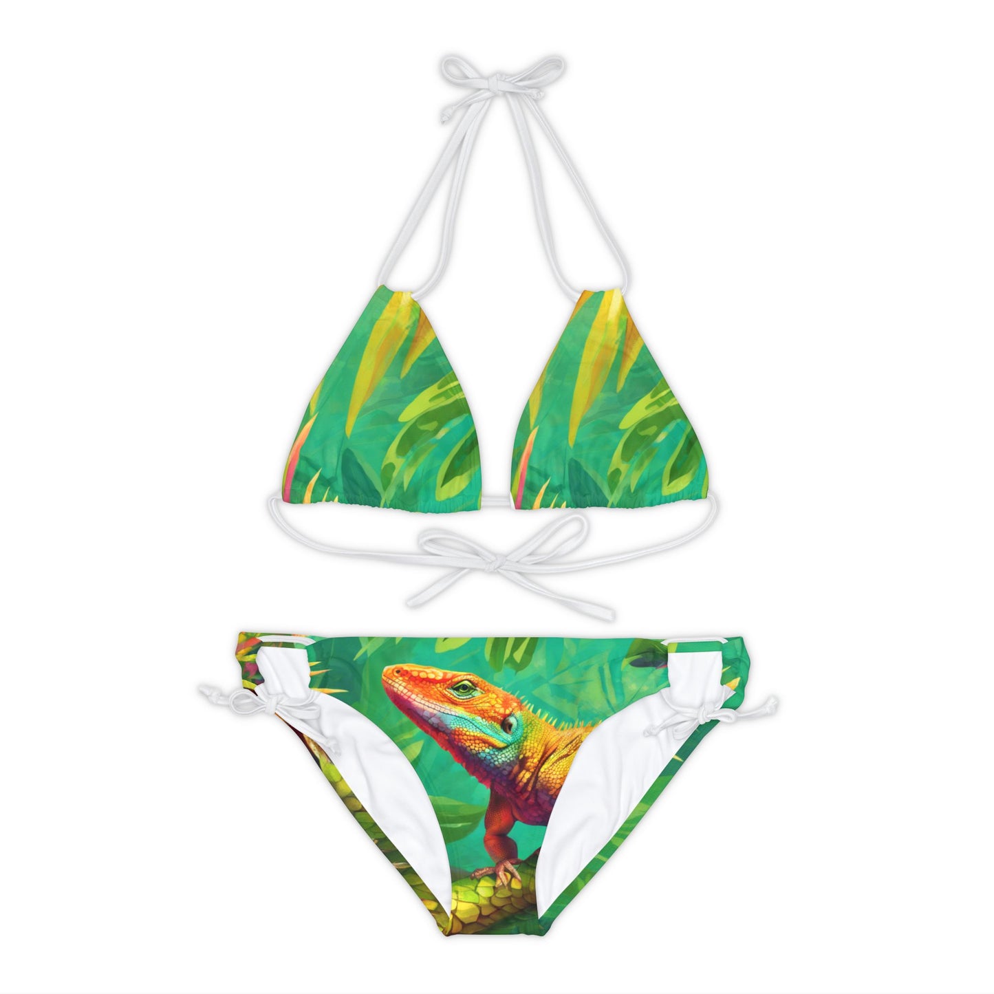 Brazilian edition by Deepwood.life Strappy Bikini Set (AOP)