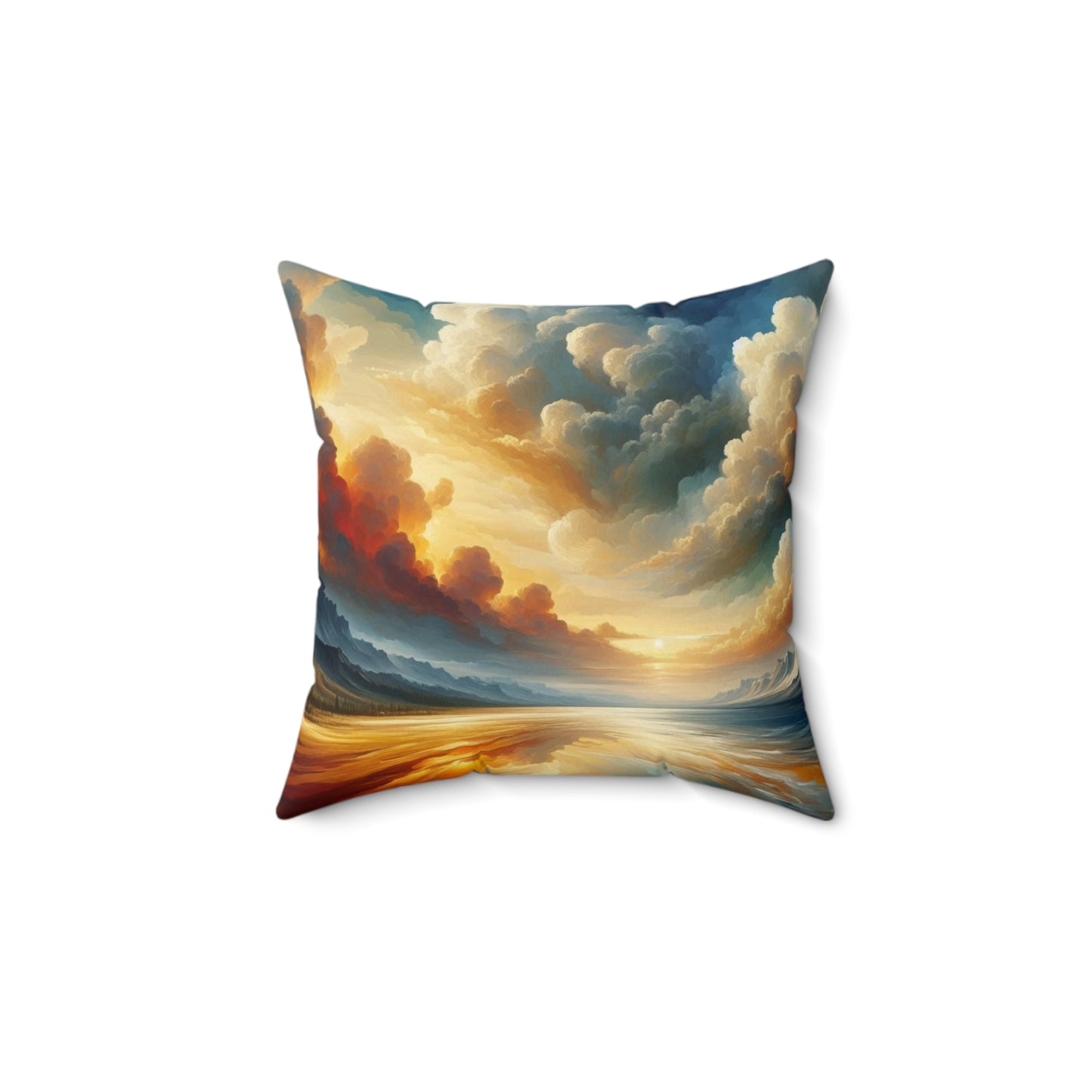 Clouds by Deepwood.life Spun Polyester Square Pillow